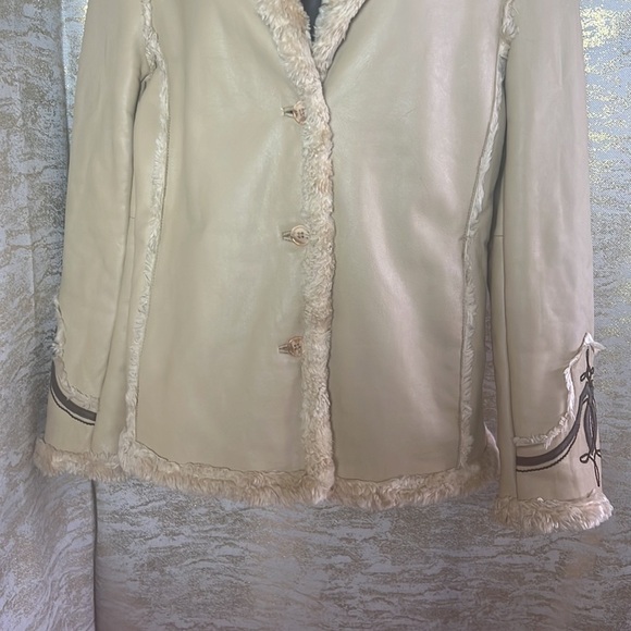 Vintage RARE Jessica By Christopher 100% Genuine Leather Jacket Size 10 - Picture 4 of 15